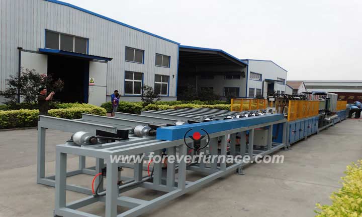 Round steel bar material tempering production line