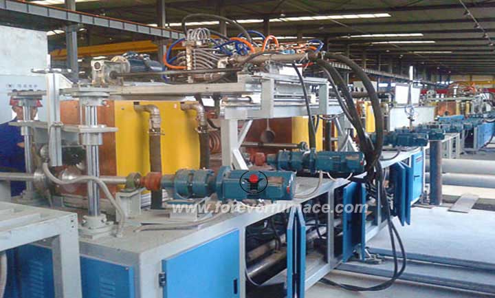 Large steel bar surface heat treatment production line