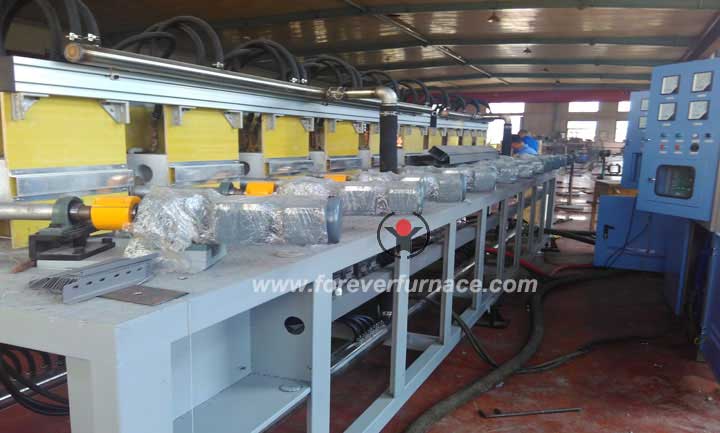 Long bar induction heating furnace