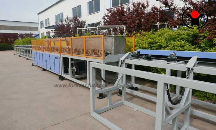 Induction heat treatment equipment for wear-resistant steel bar with an hourly output of 8 tons